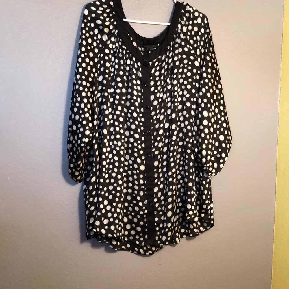 Black with polka dots